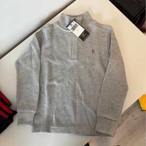 Ralph Lauren Light Gray Quarter-Zip Sweater